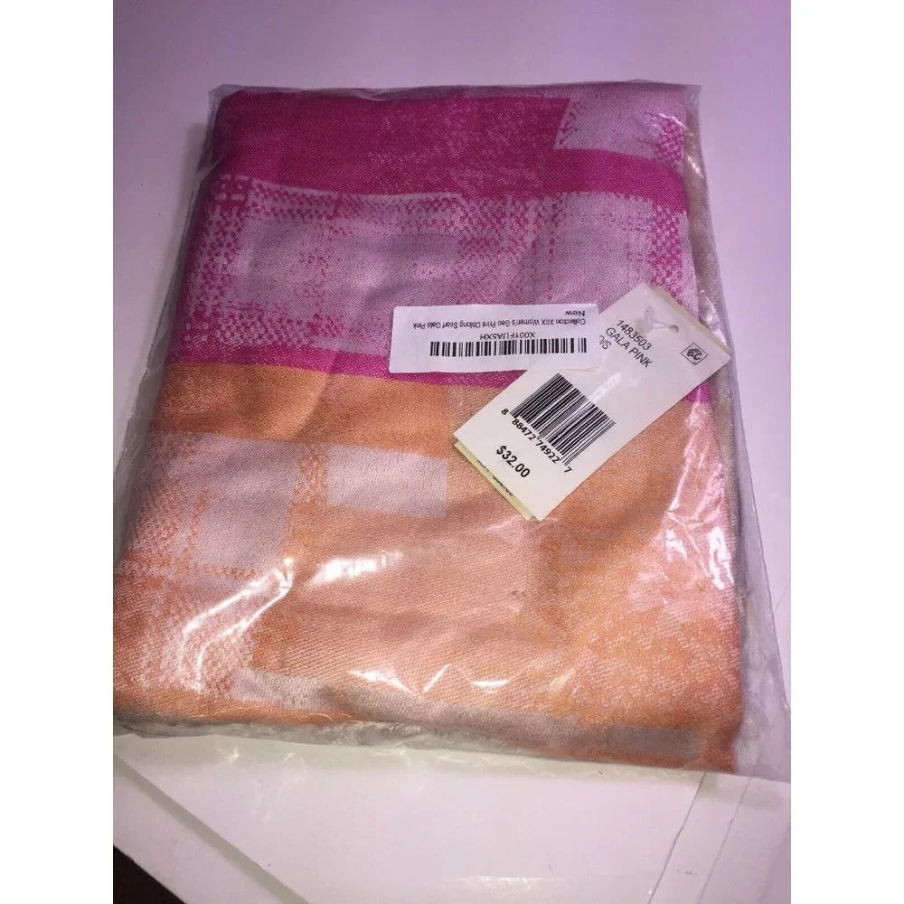 Collection Xiix Geo Print Oblong Scarf Gala Pink